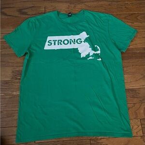 Green Boston Strong Graphic T-Shirt